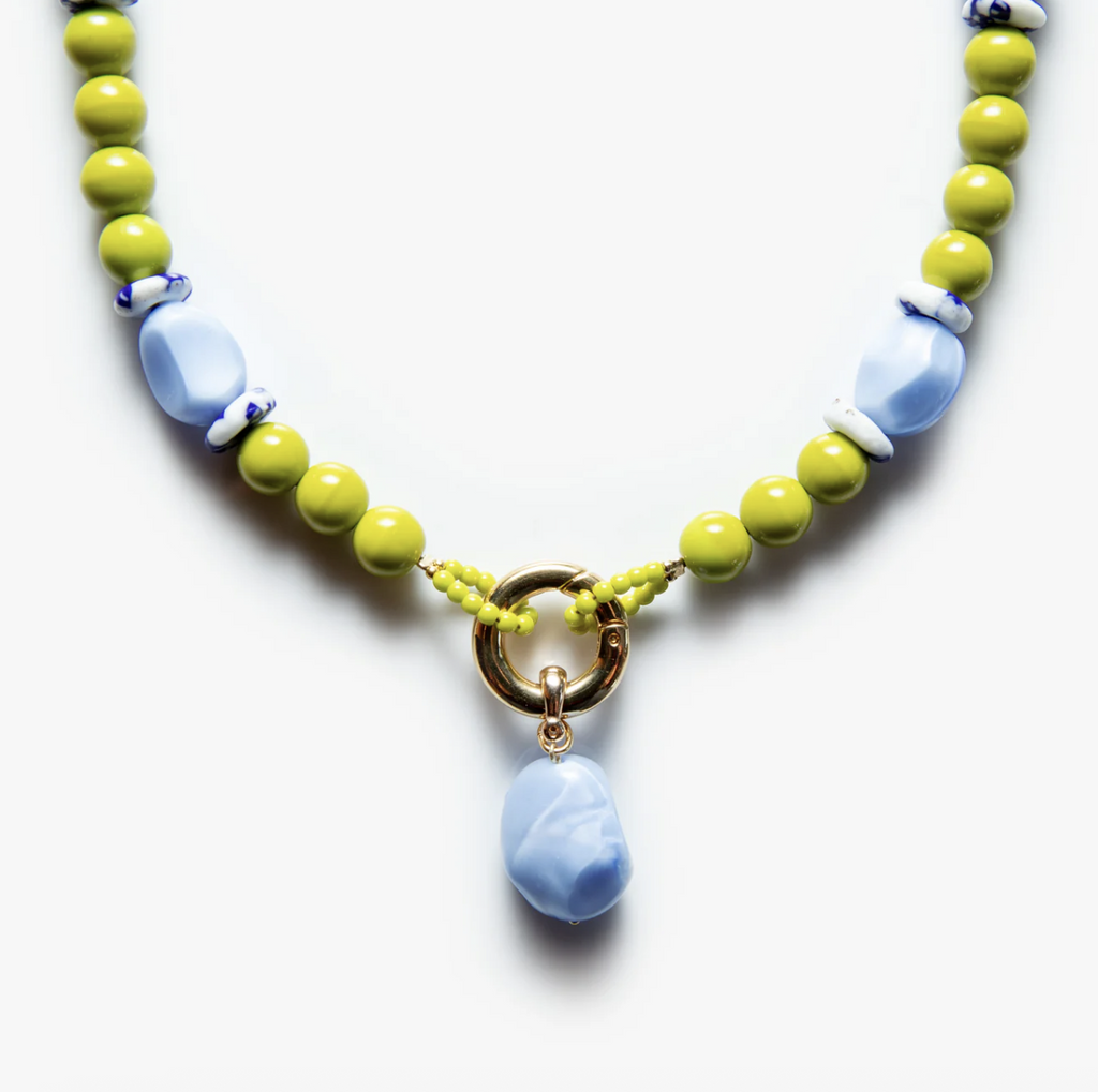 Aglagla | Necklace Lobster Clasp Moss Green