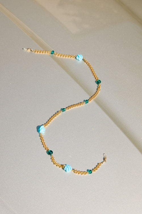 Aglagla | Sunglass Chain Blue Roses 