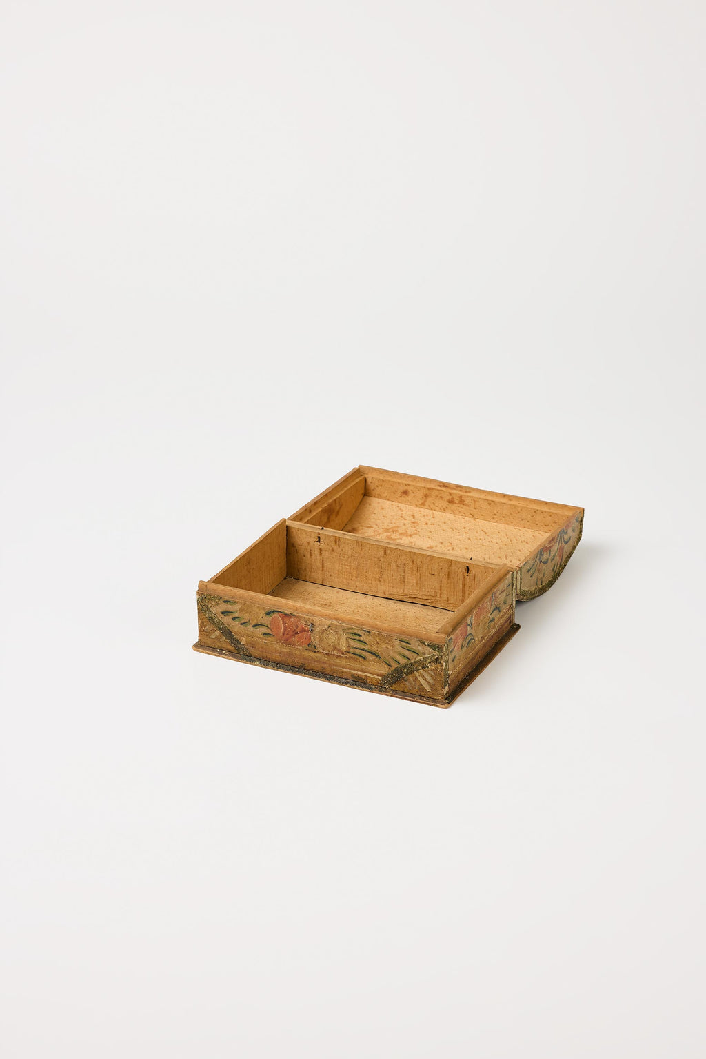 Alpine Folk Objects |   Jewelry Box with Houses and Flowers – mid 19th C.