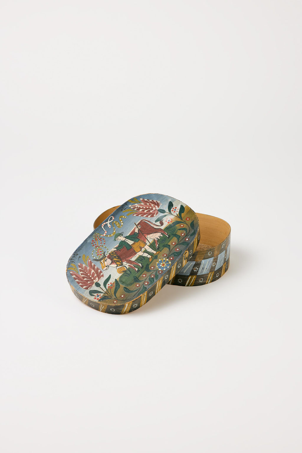Alpine Folk Objects | Oval Jewelry Box – early 20th C.