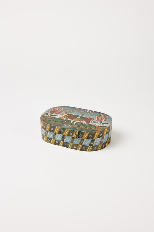 Alpine Folk Objects | Oval Jewelry Box – early 20th C.