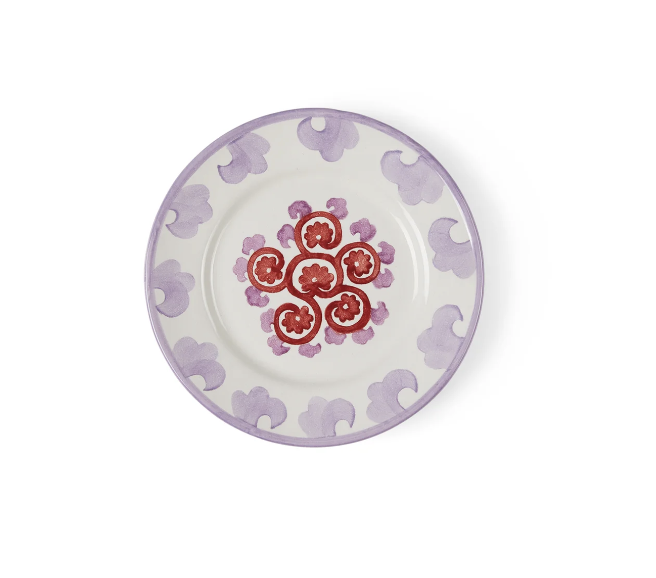 Emporio Sirenuse | Flower Dessert Plate (White Purple)
