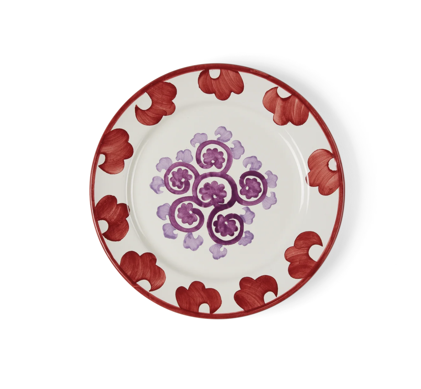 Emporio Sirenuse | Flower Dinner Plate (White Purple)