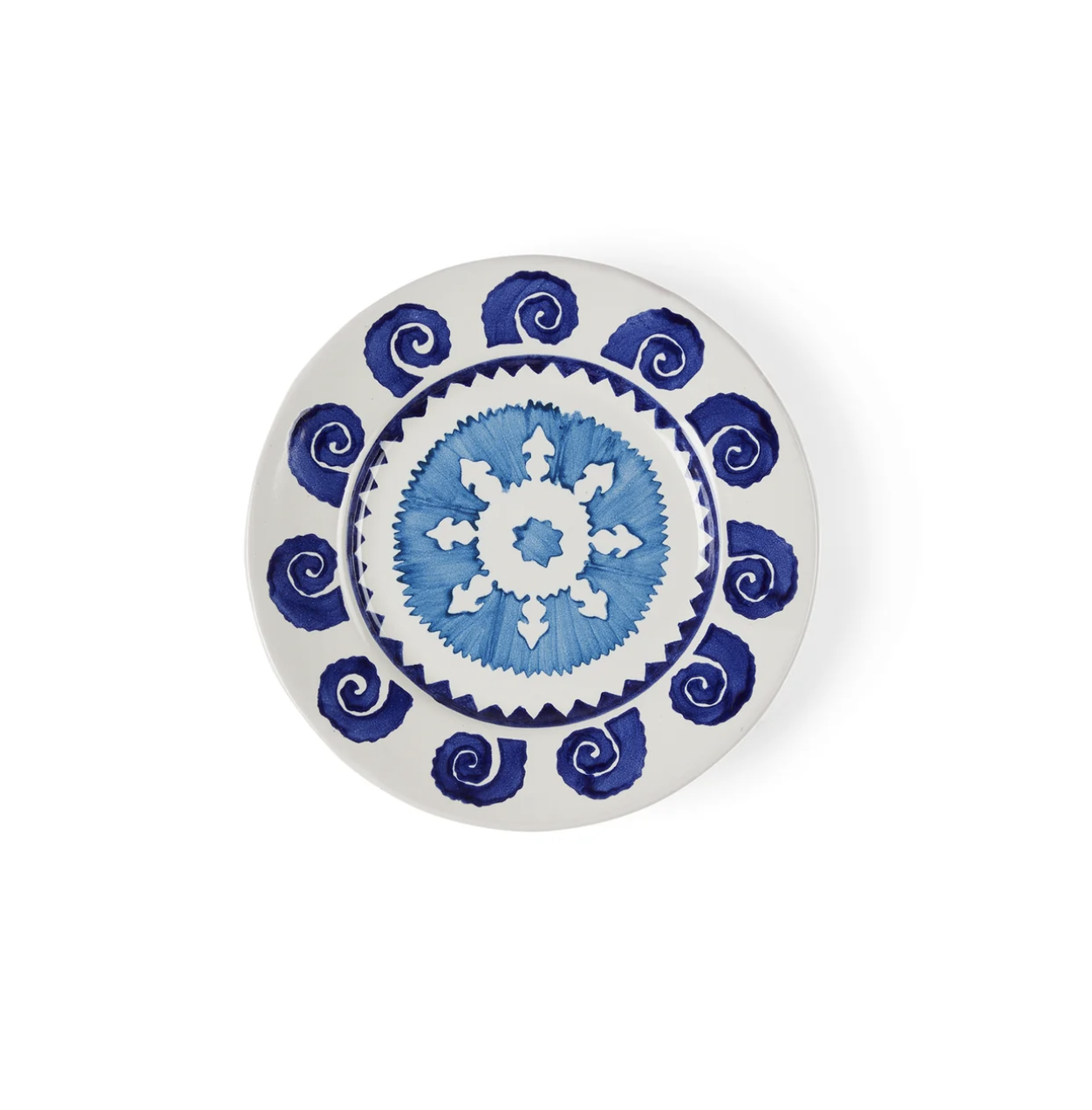 Emporio Sirenuse | Sun Dessert Plate (White Blue)