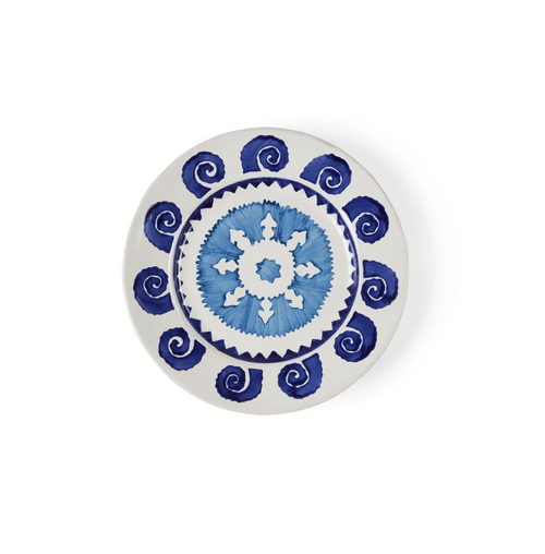 Emporio Sirenuse | Sun Dessert Plate (White Blue)