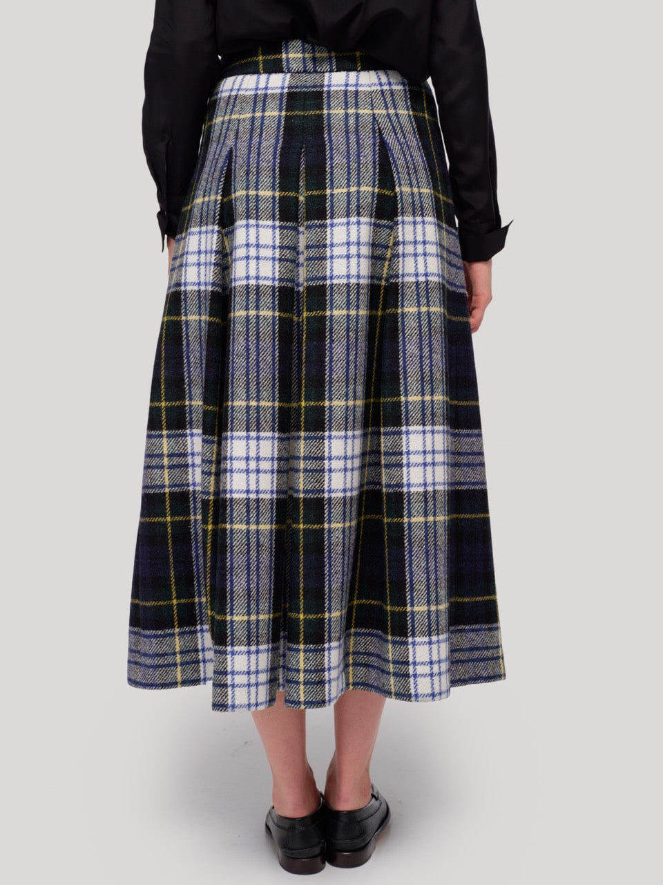 enSoie | Amalia long Tweed Skirt woodpecker check