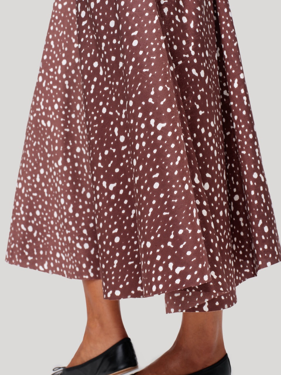 enSoie | Berta Skirt Doupion Bambi Print Brown