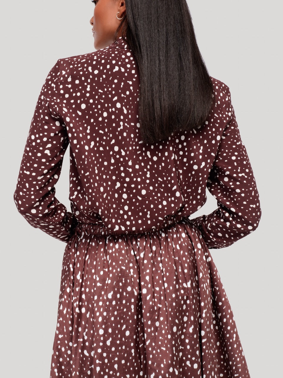 enSoie | Berta Skirt Doupion Bambi Print Brown