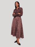 enSoie | Berta Skirt Doupion Bambi Print Brown