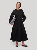 enSoie | Beth Dress Cotton Twill Black
