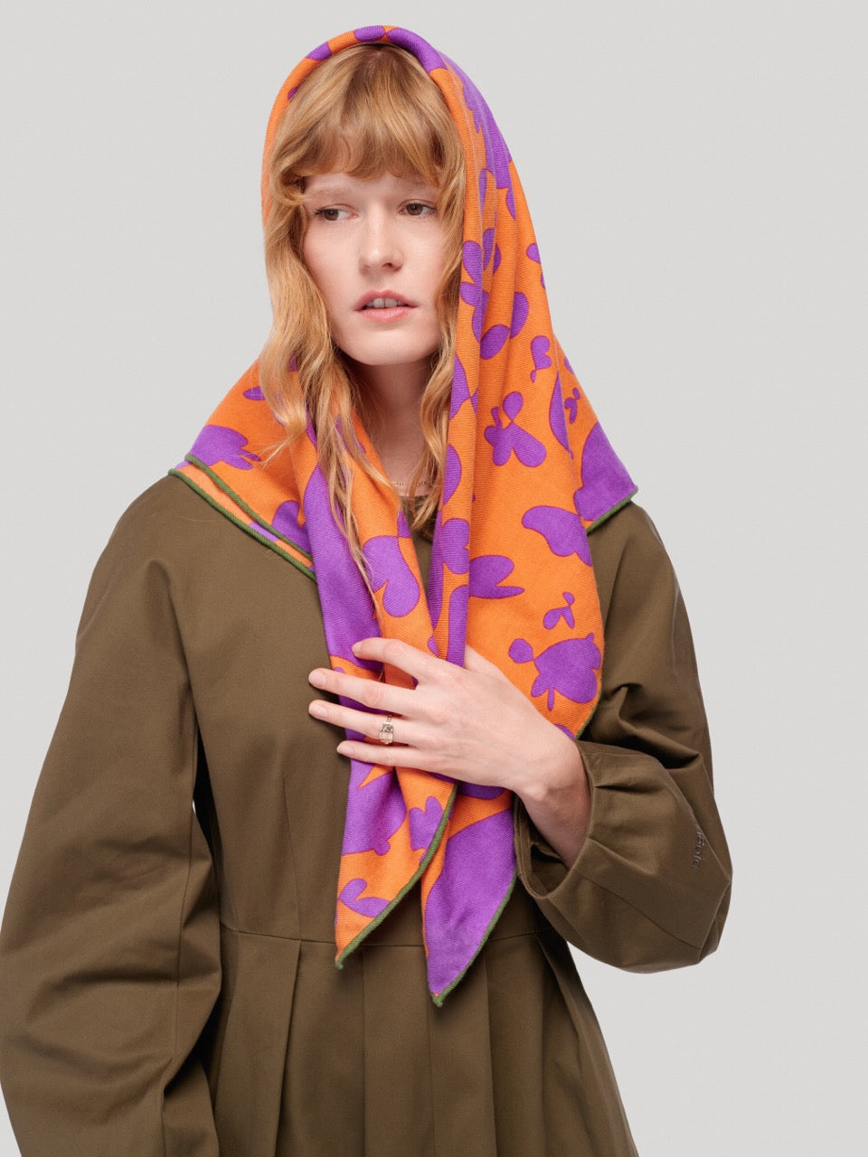 enSoie | Beth Dress Cotton Twill Khaki Brown