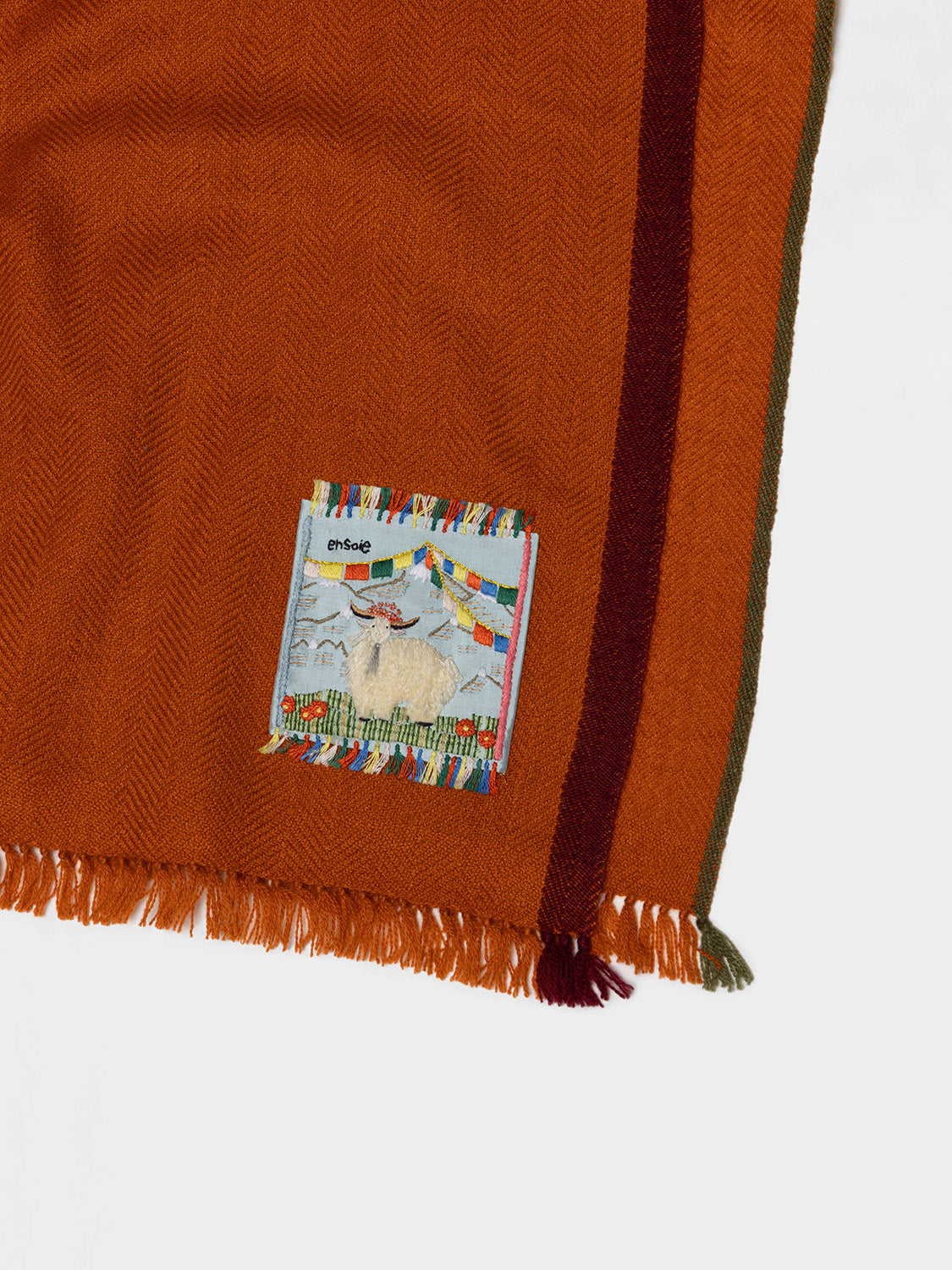 enSoie | Blia Cashmere Stole  | Autumn Leaf