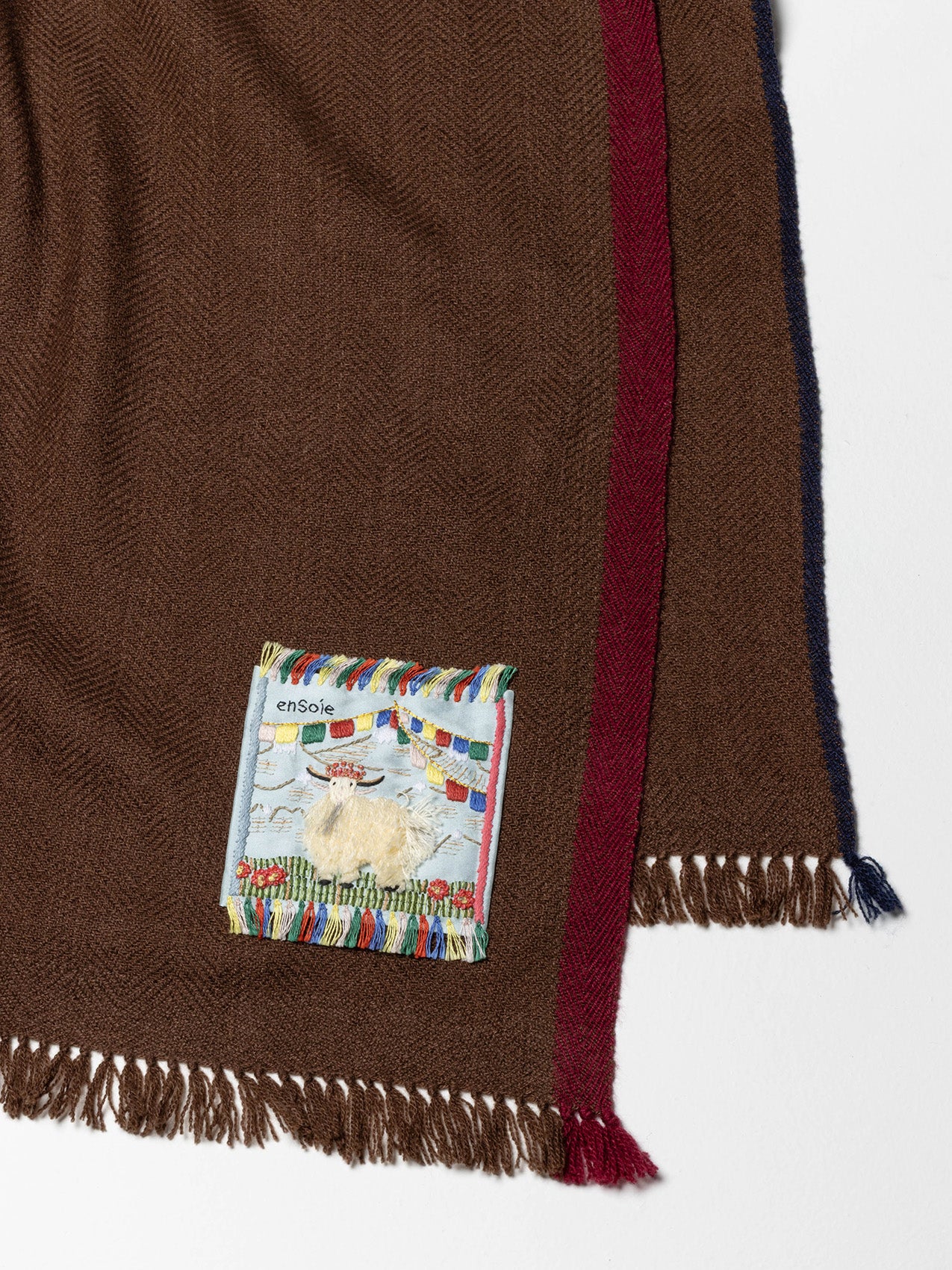 enSoie | Blia Cashmere Stole  | Bear Brown