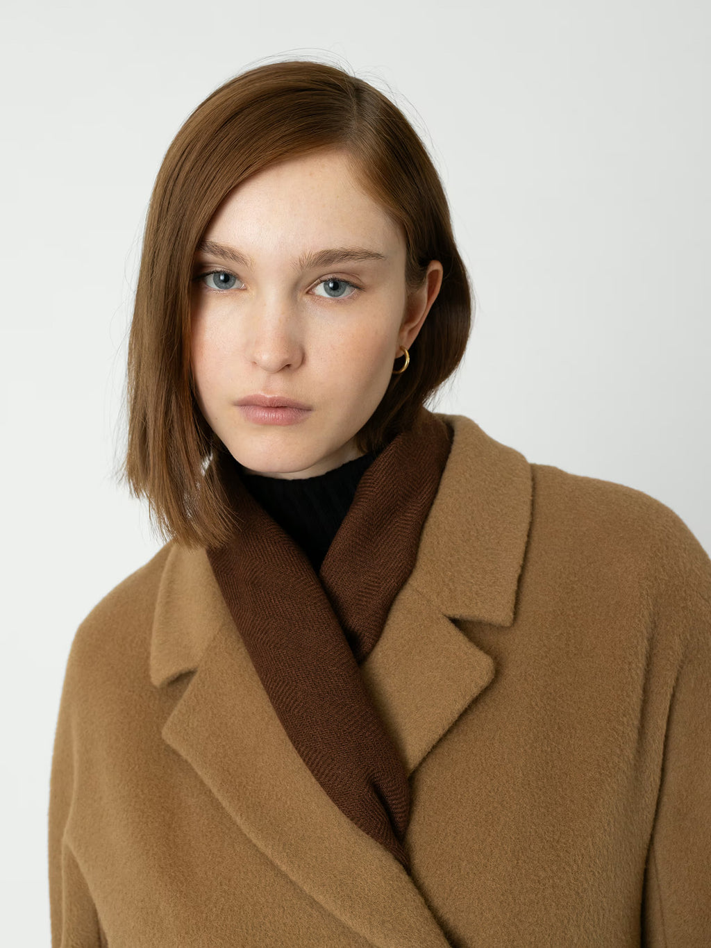 enSoie | Blia Cashmere Stole  | Bear Brown