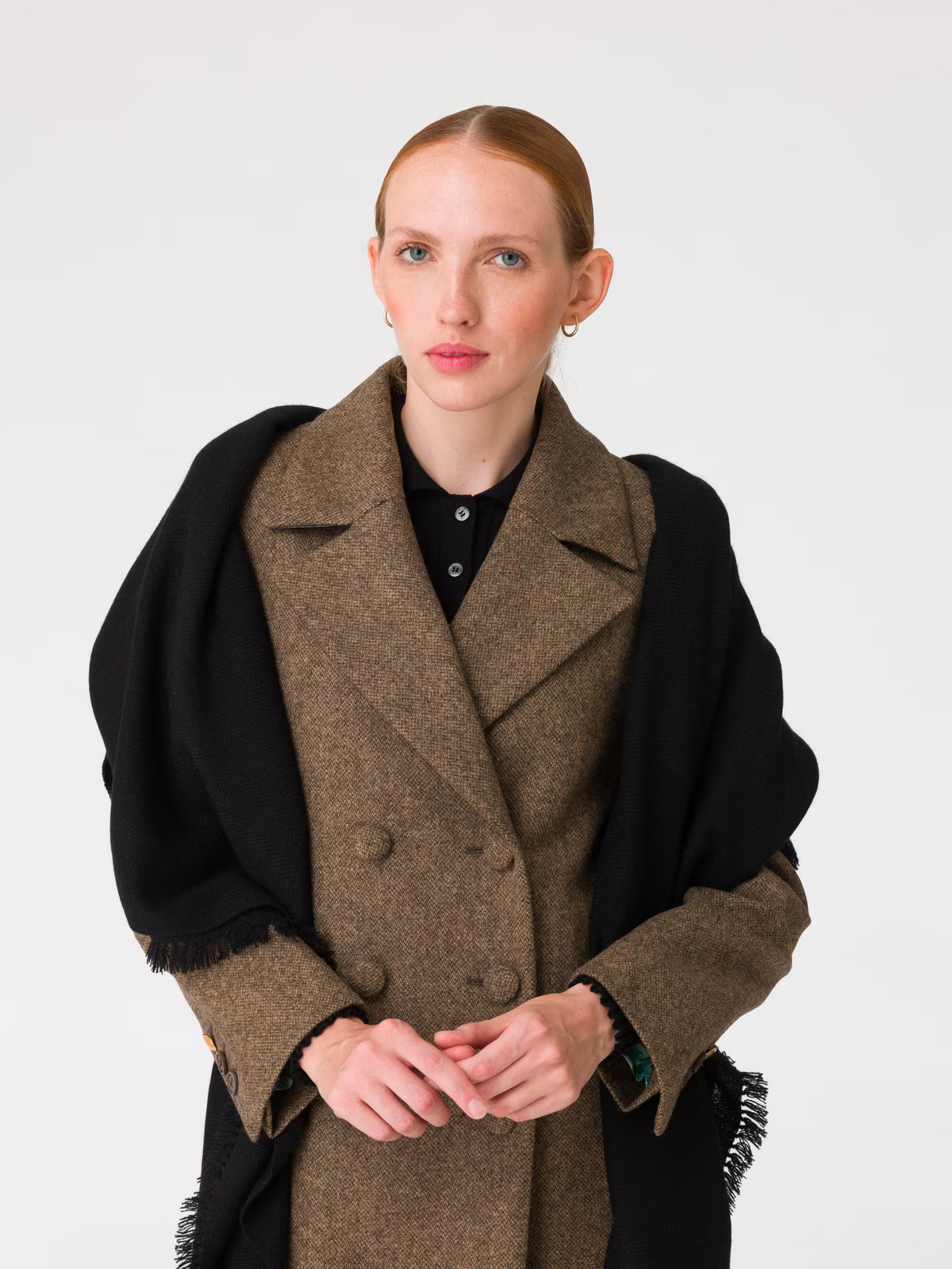 enSoie | Blia Cashmere Stole | Best Black