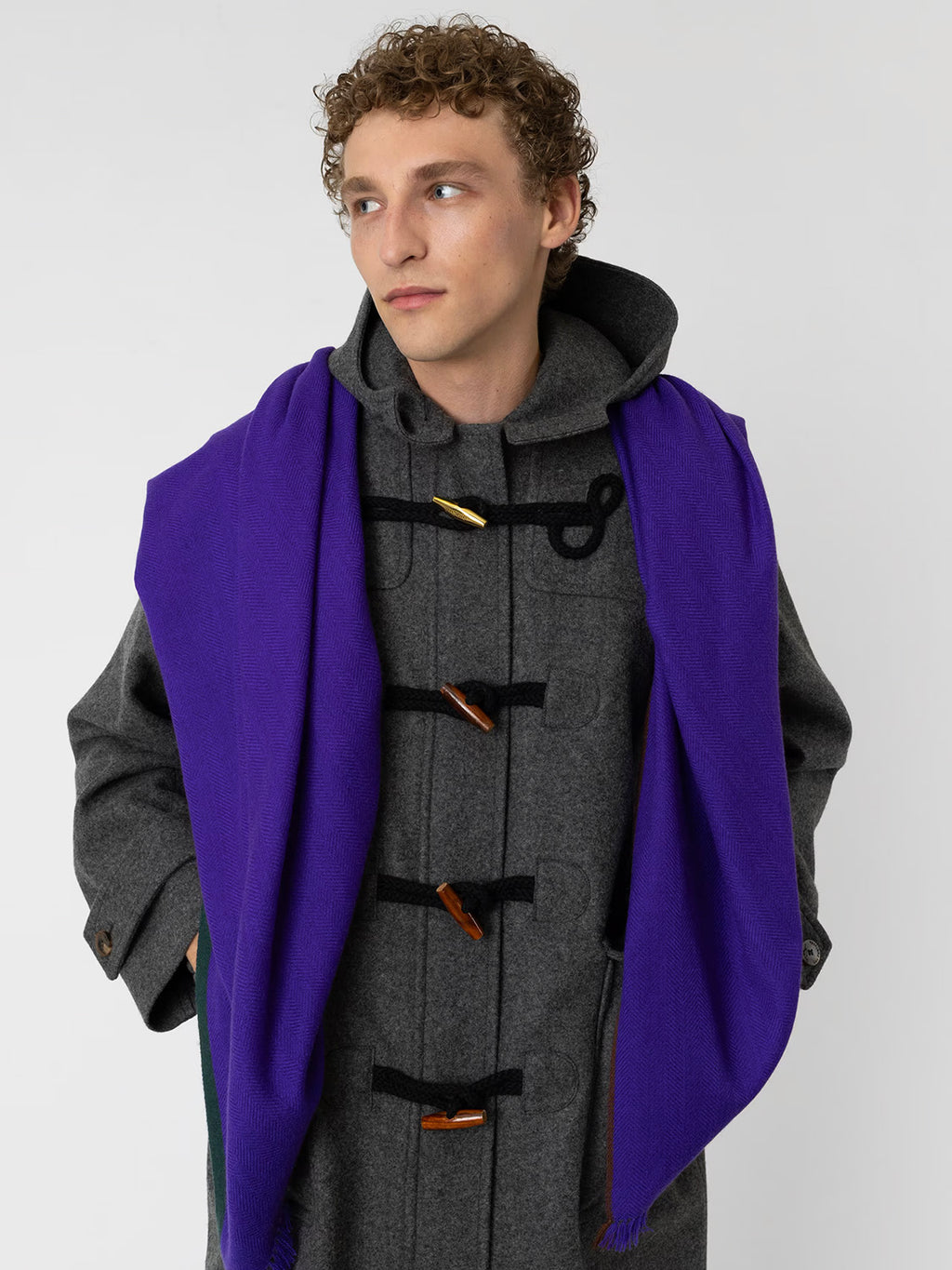 enSoie | Blia Cashmere Stole  | Black Currant