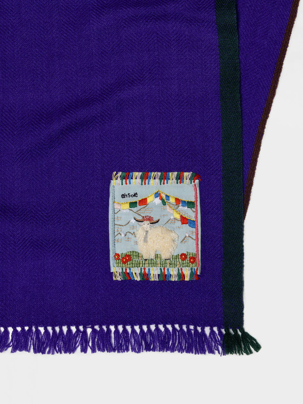 enSoie | Blia Cashmere Stole  | Black Currant