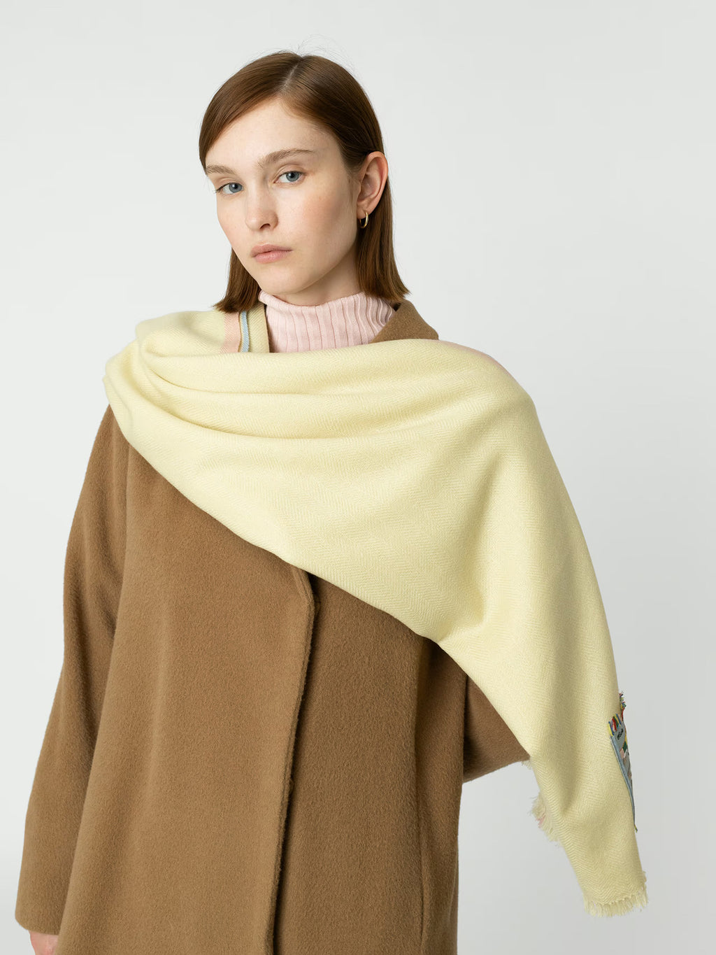 enSoie | Blia Cashmere Stole  | Buttercup