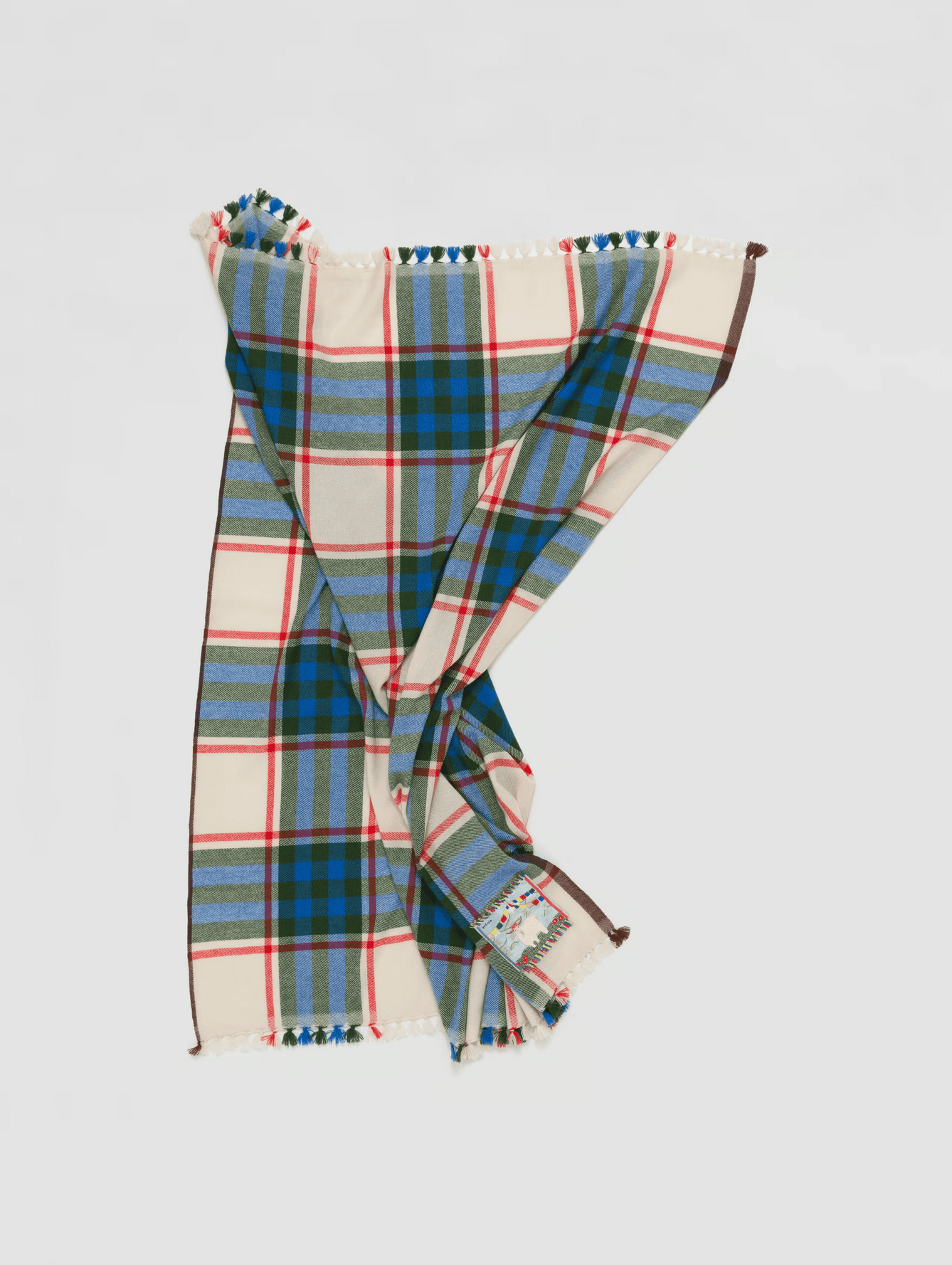 enSoie | Blia Cashmere Stole Check 130