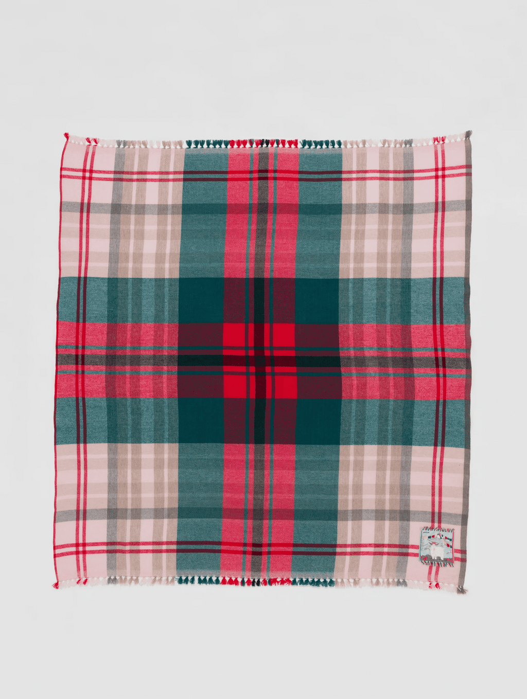 enSoie | Blia Cashmere Stole Check 130