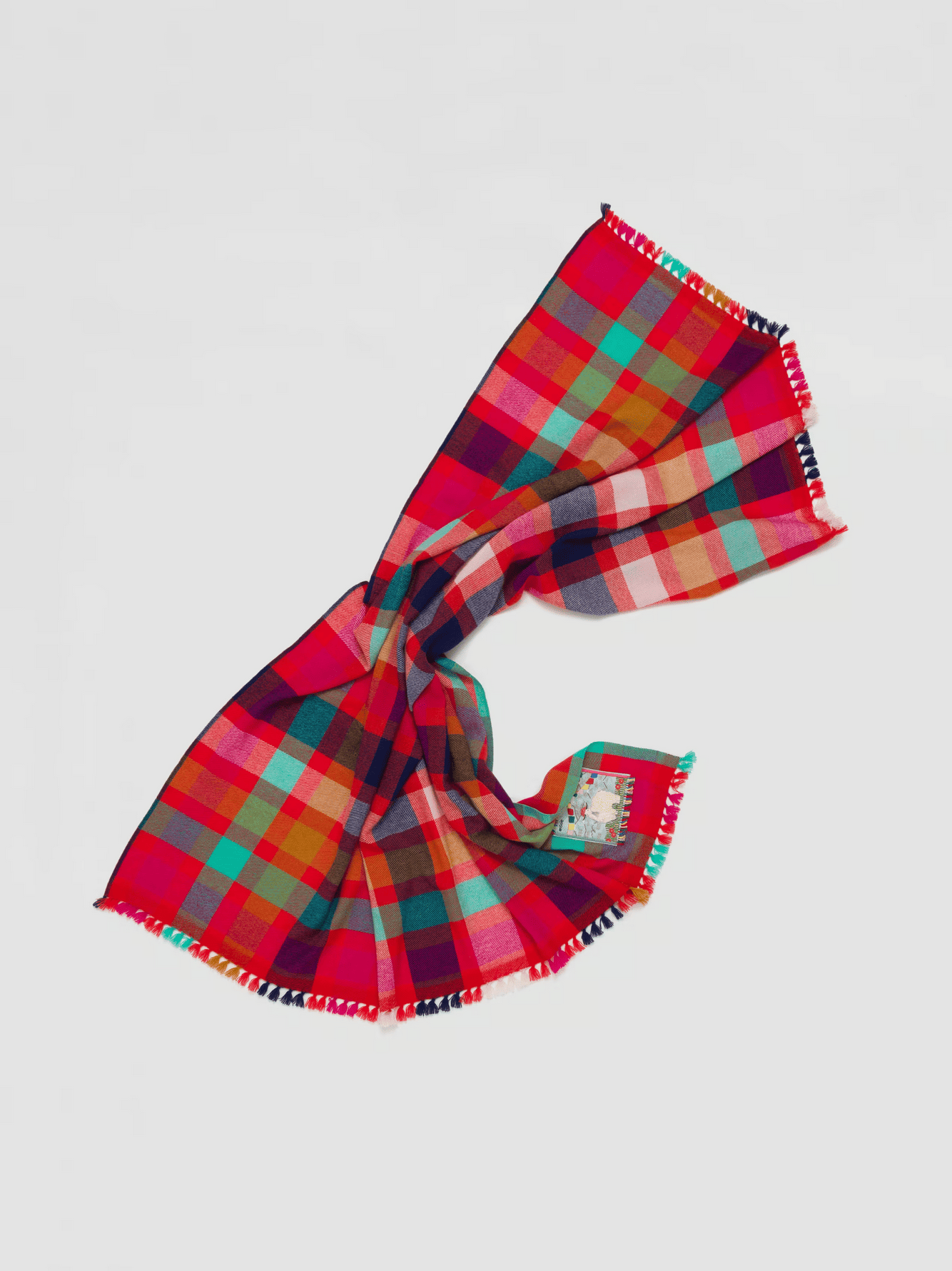enSoie | Blia Cashmere Stole Check 130