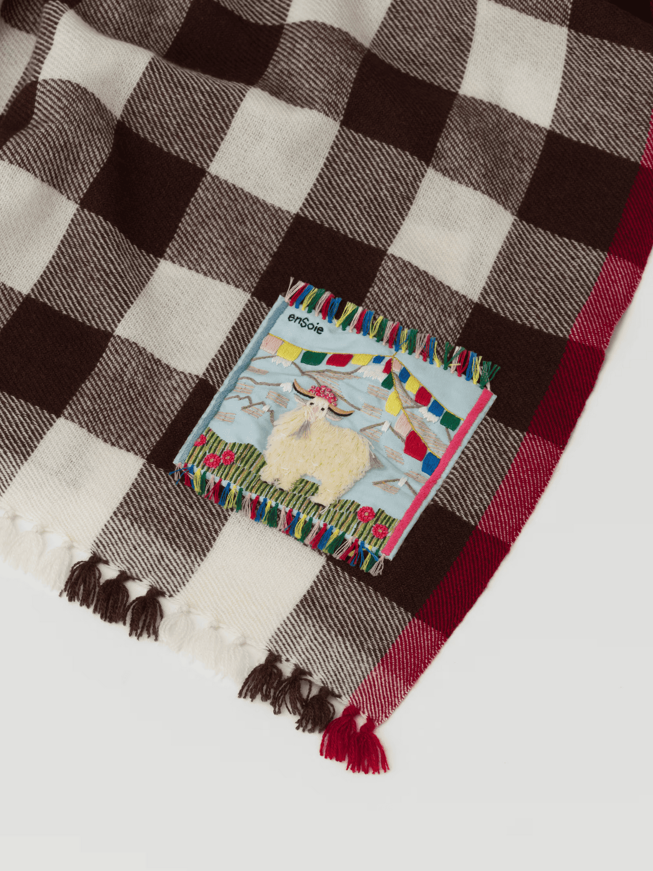 enSoie | Blia Cashmere Stole Check 65