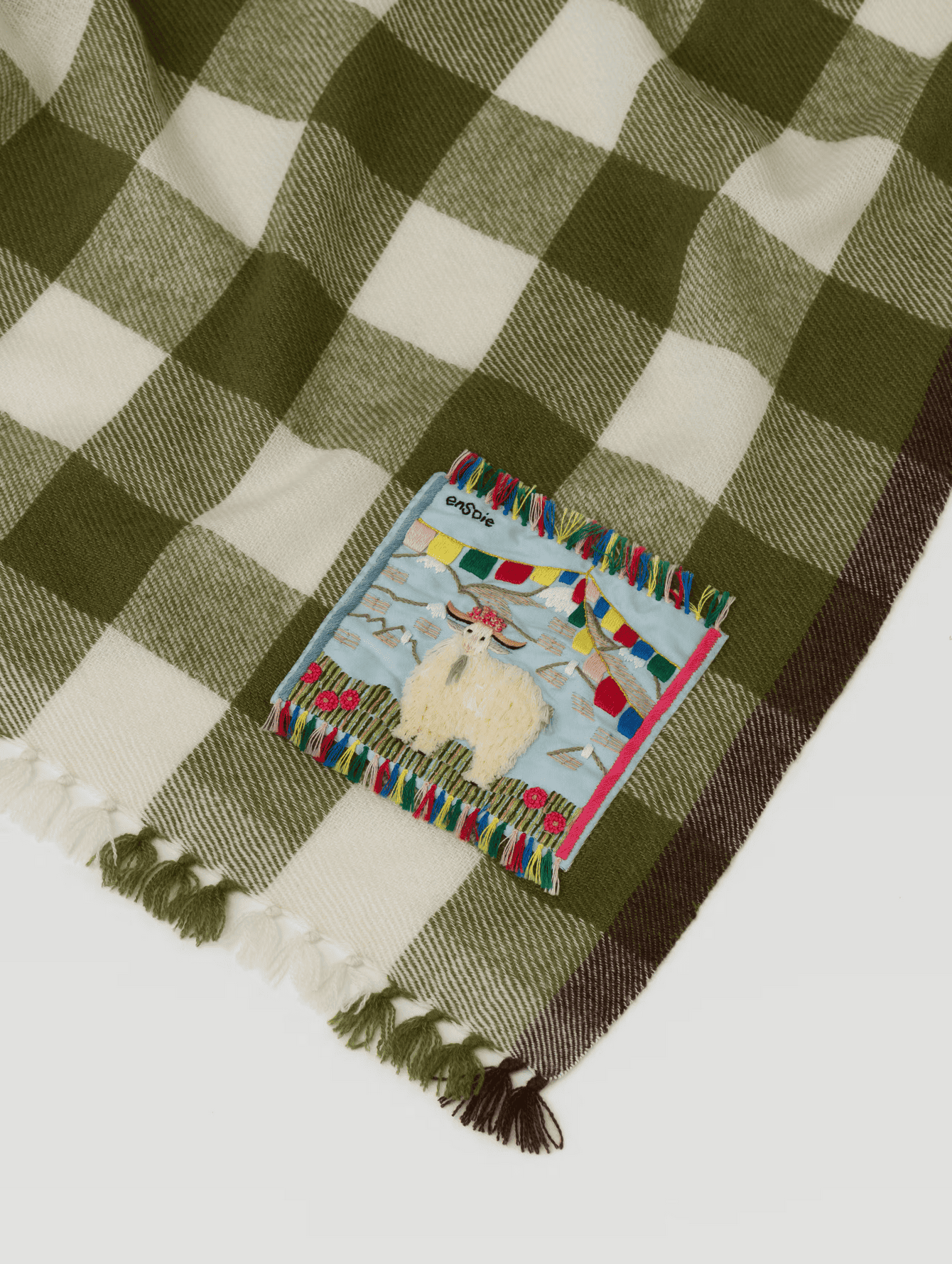 enSoie | Blia Cashmere Stole Check 65