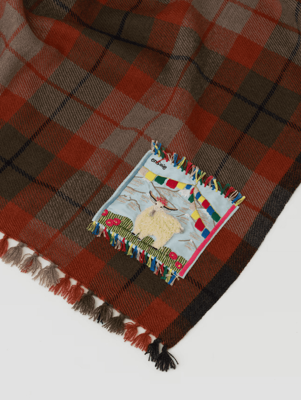 enSoie | Blia Cashmere Stole Check 65