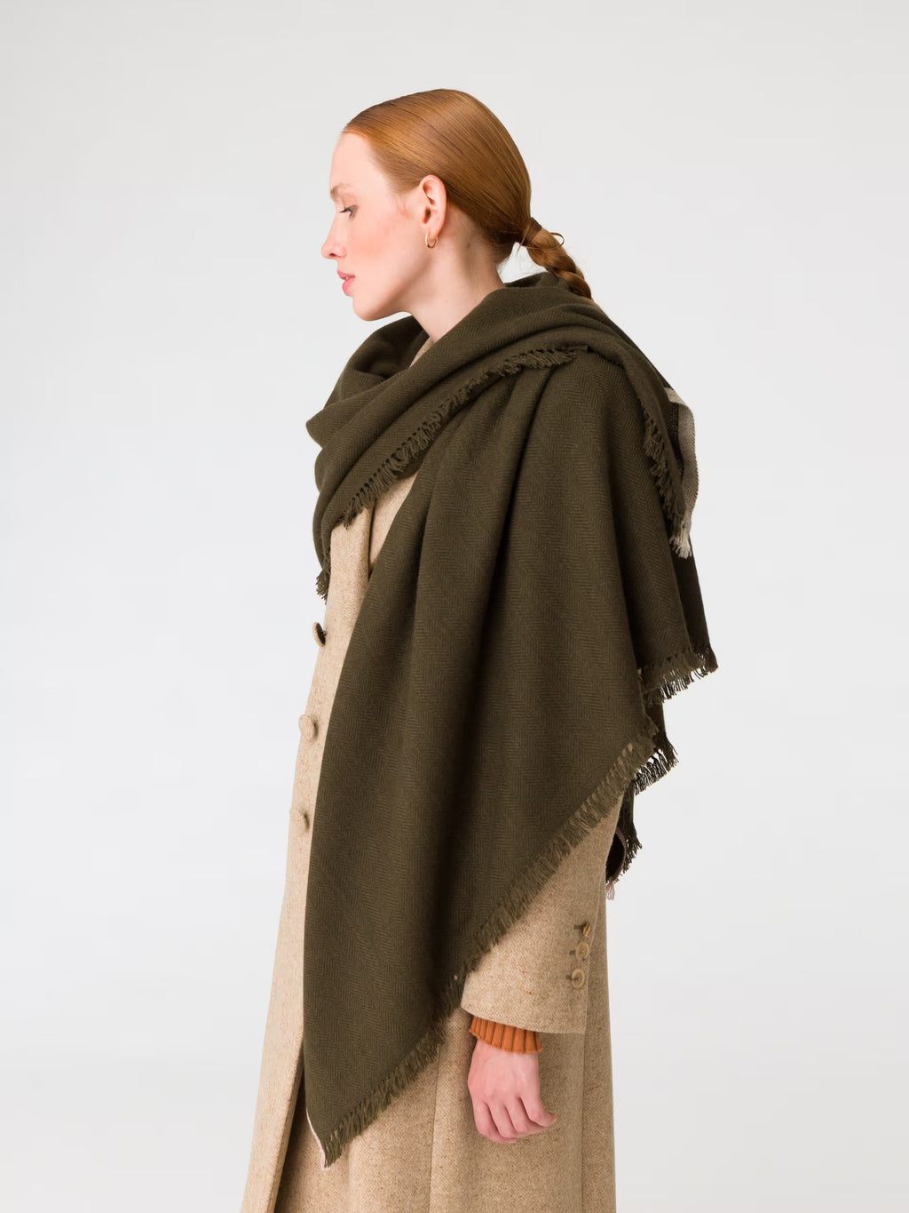 enSoie | Blia Cashmere Stole | Duffle Coat