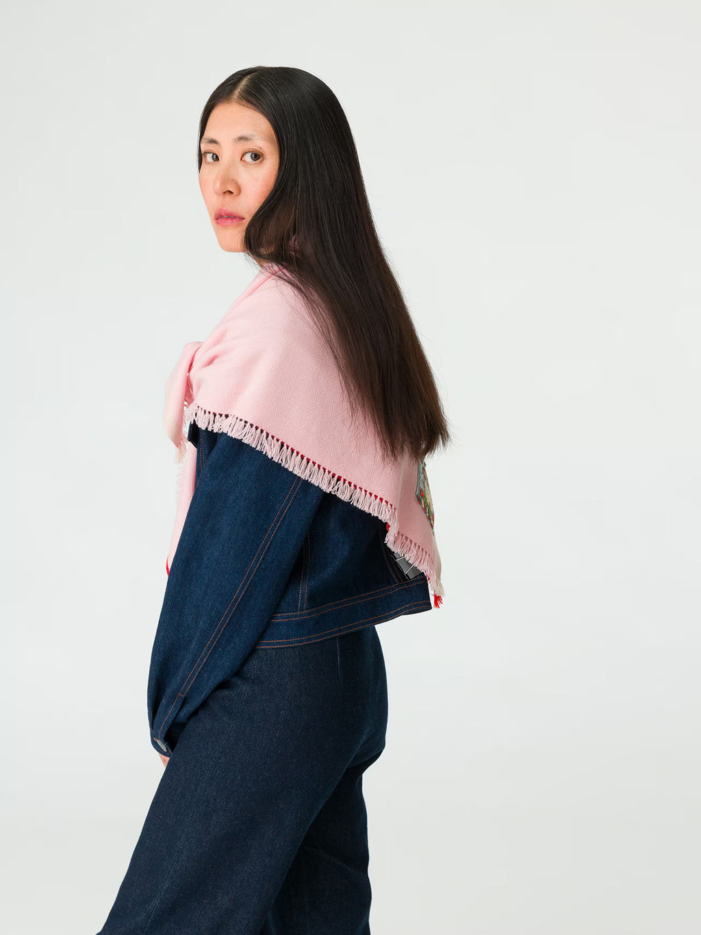 enSoie | Blia Cashmere Stole  | Fleur Rose