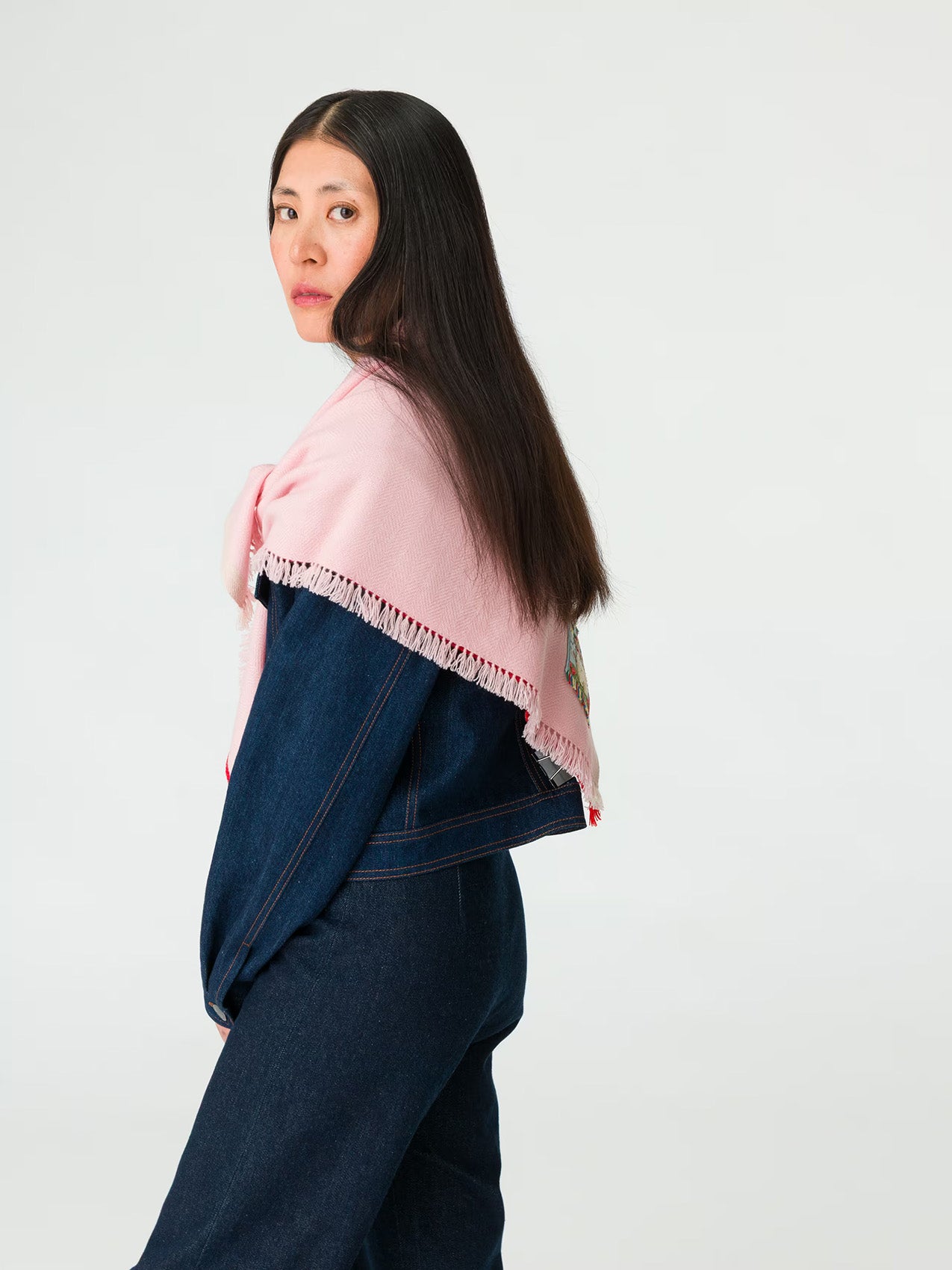 enSoie | Blia Cashmere Stole  | Fleur Rose