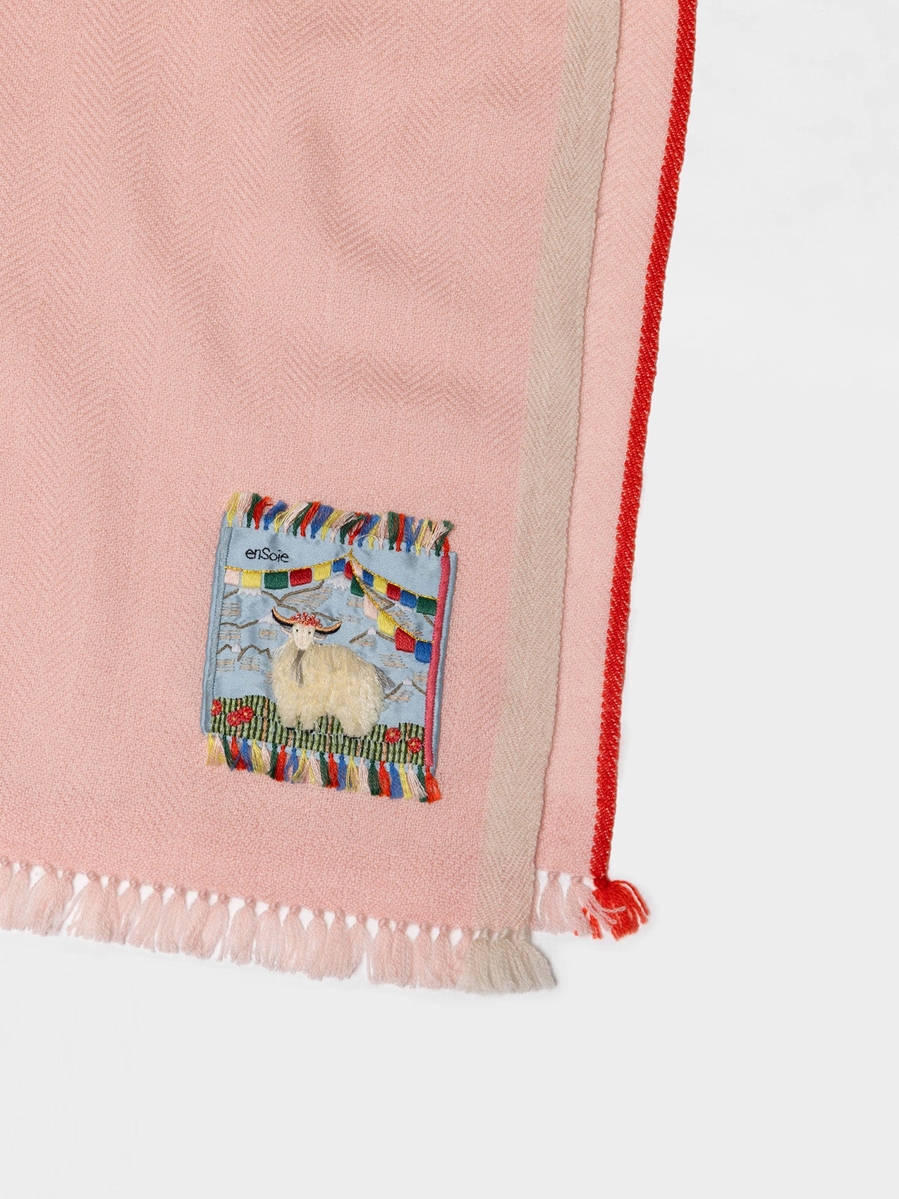 enSoie | Blia Cashmere Stole  | Fleur Rose