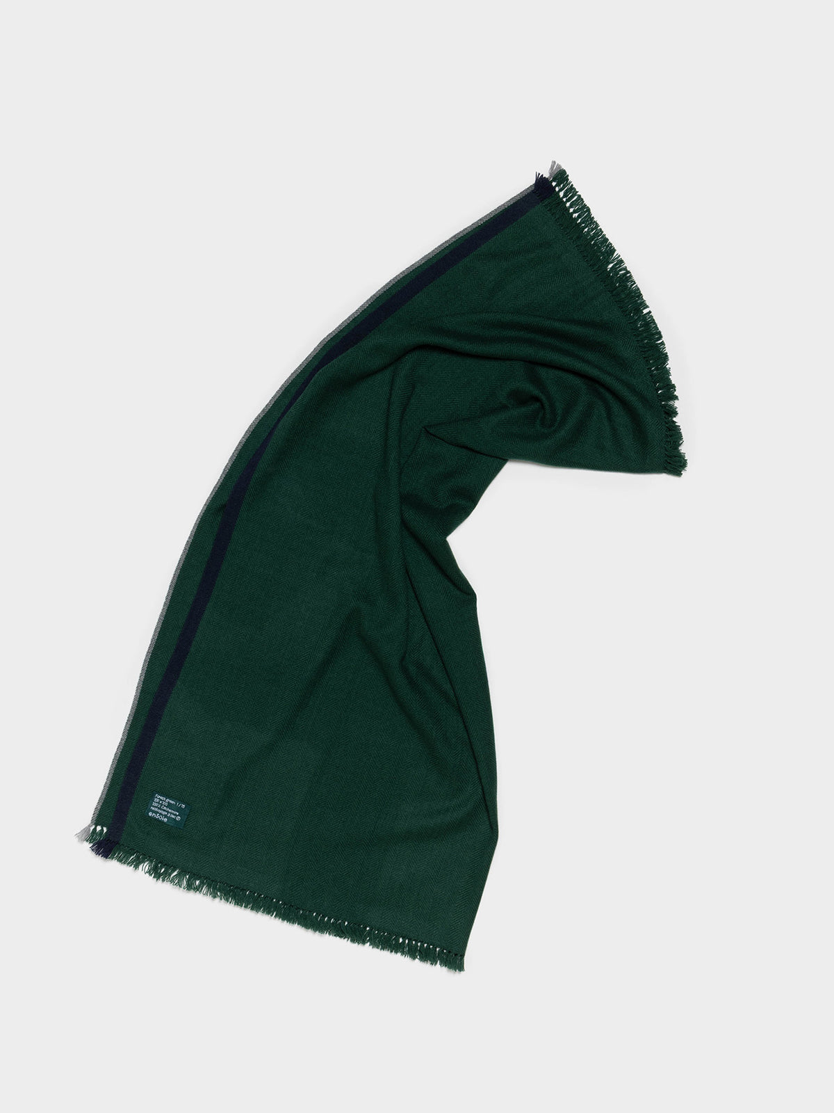 enSoie | Blia Cashmere Stole  | Forest Green