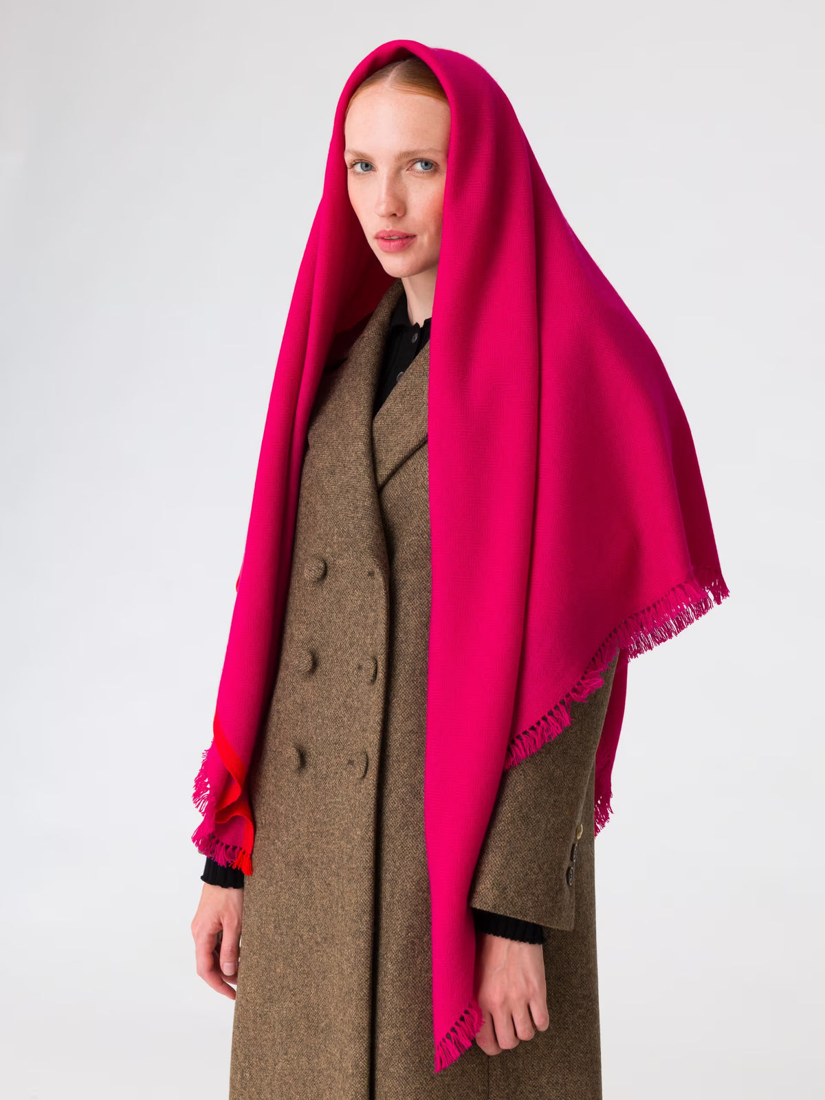 enSoie | Blia Cashmere Stole | Lipstick Pink