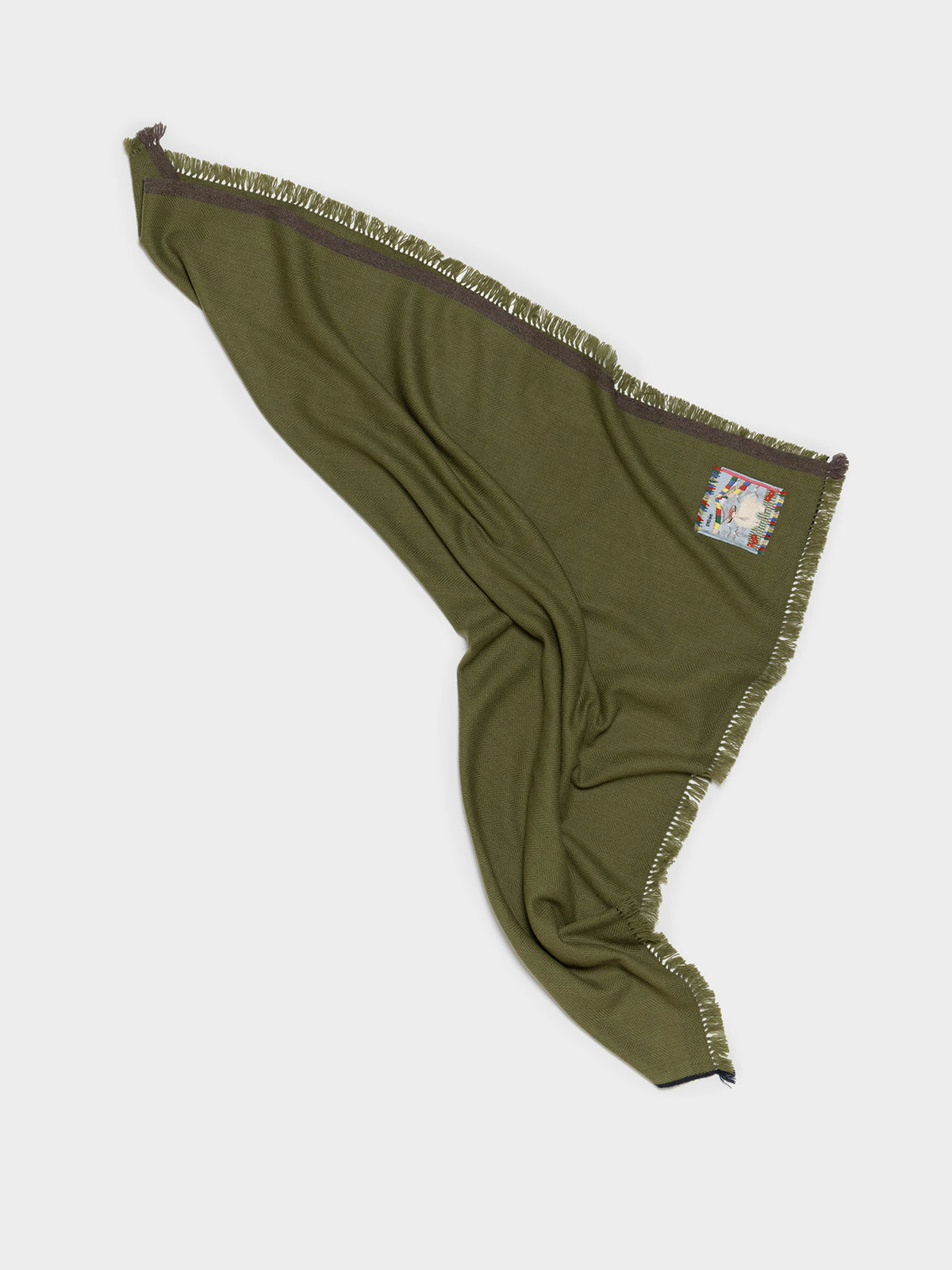 enSoie | Blia Cashmere Stole  | Moss Green