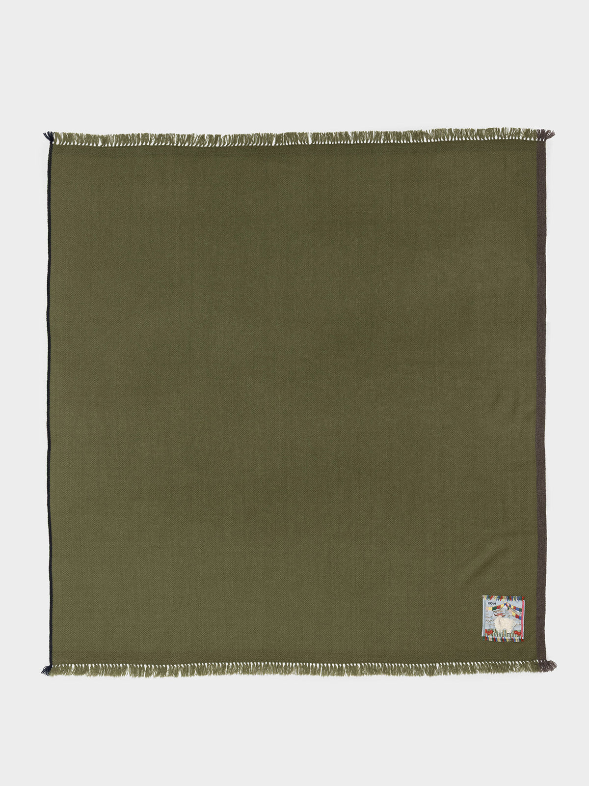 enSoie | Blia Cashmere Stole  | Moss Green