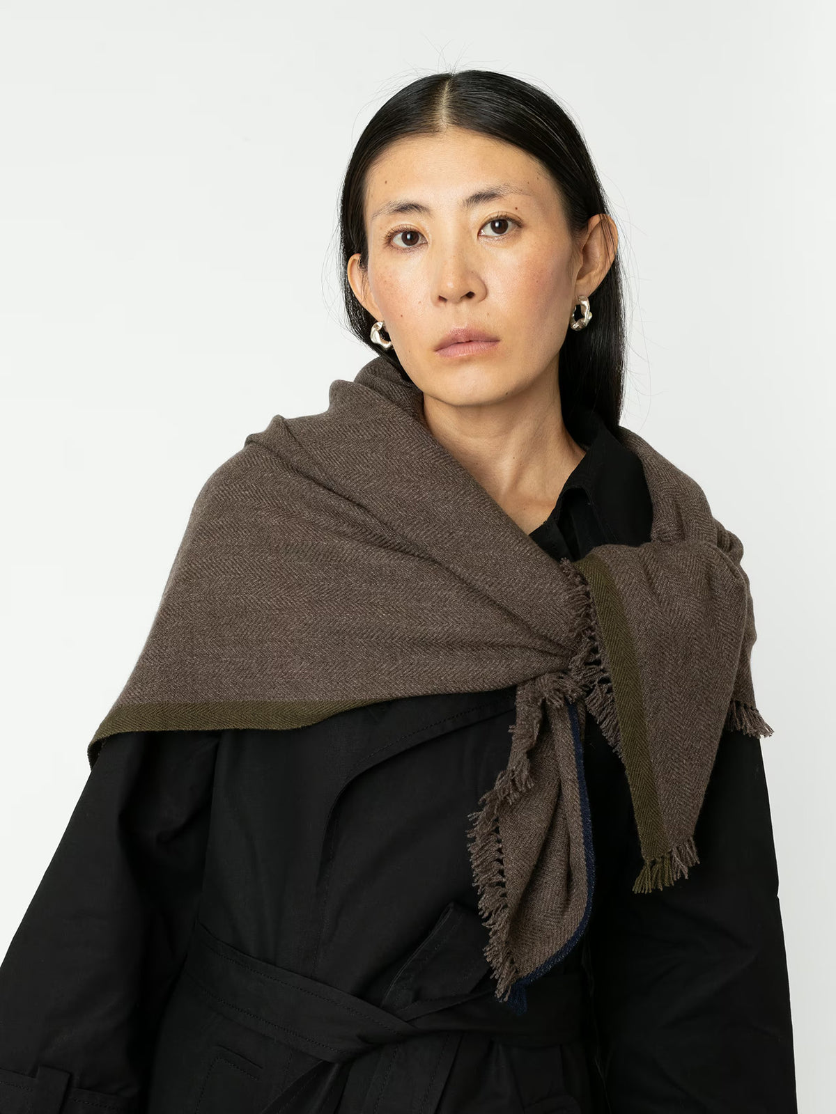 enSoie | Blia Cashmere Stole  | Mountain Hare