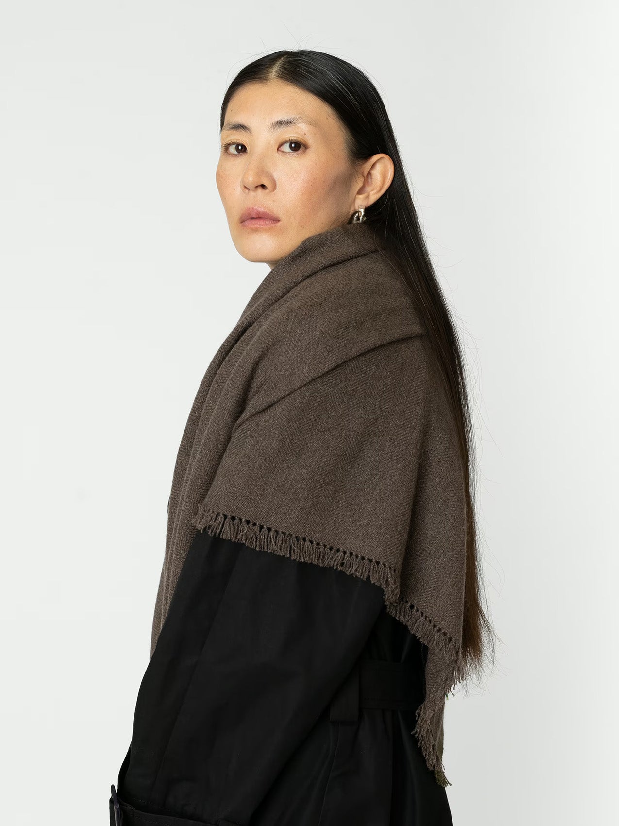 enSoie | Blia Cashmere Stole  | Mountain Hare