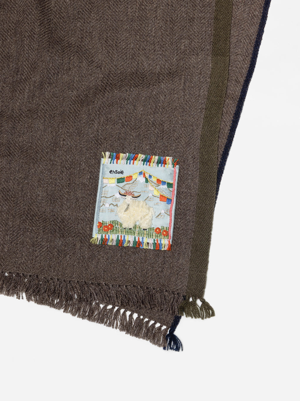 enSoie | Blia Cashmere Stole  | Mountain Hare