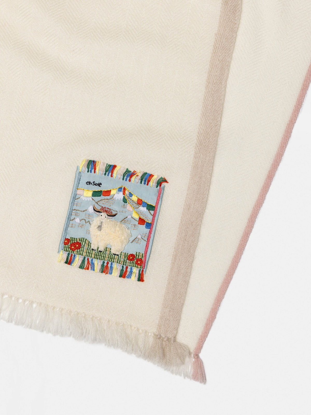 enSoie | Blia Cashmere Stole  | Snow Rabbit
