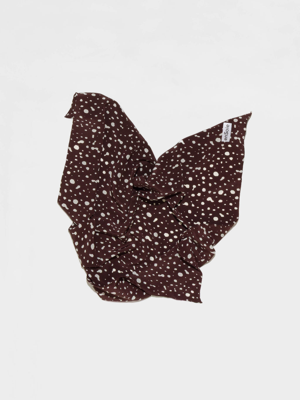 enSoie | Carré foulard 65 Silk, Bambi Print, Brown