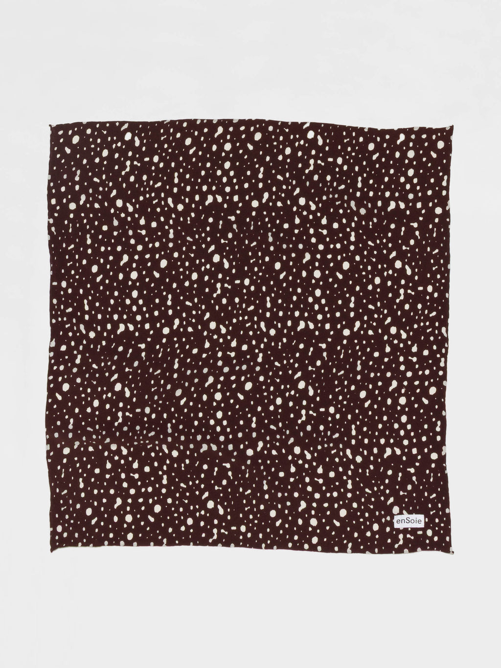 enSoie | Carré foulard 65 Silk, Bambi Print, Brown