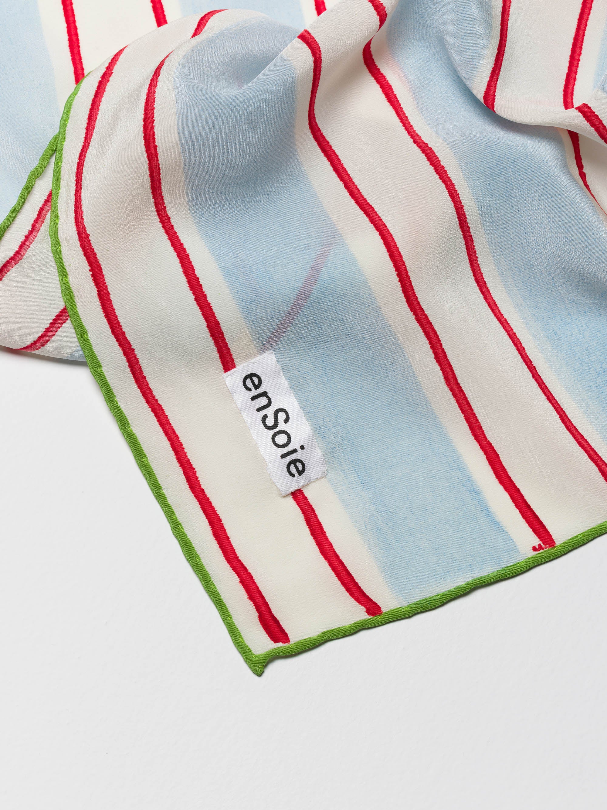 enSoie | Carré foulard 65 Silk, Handpainted stripe
