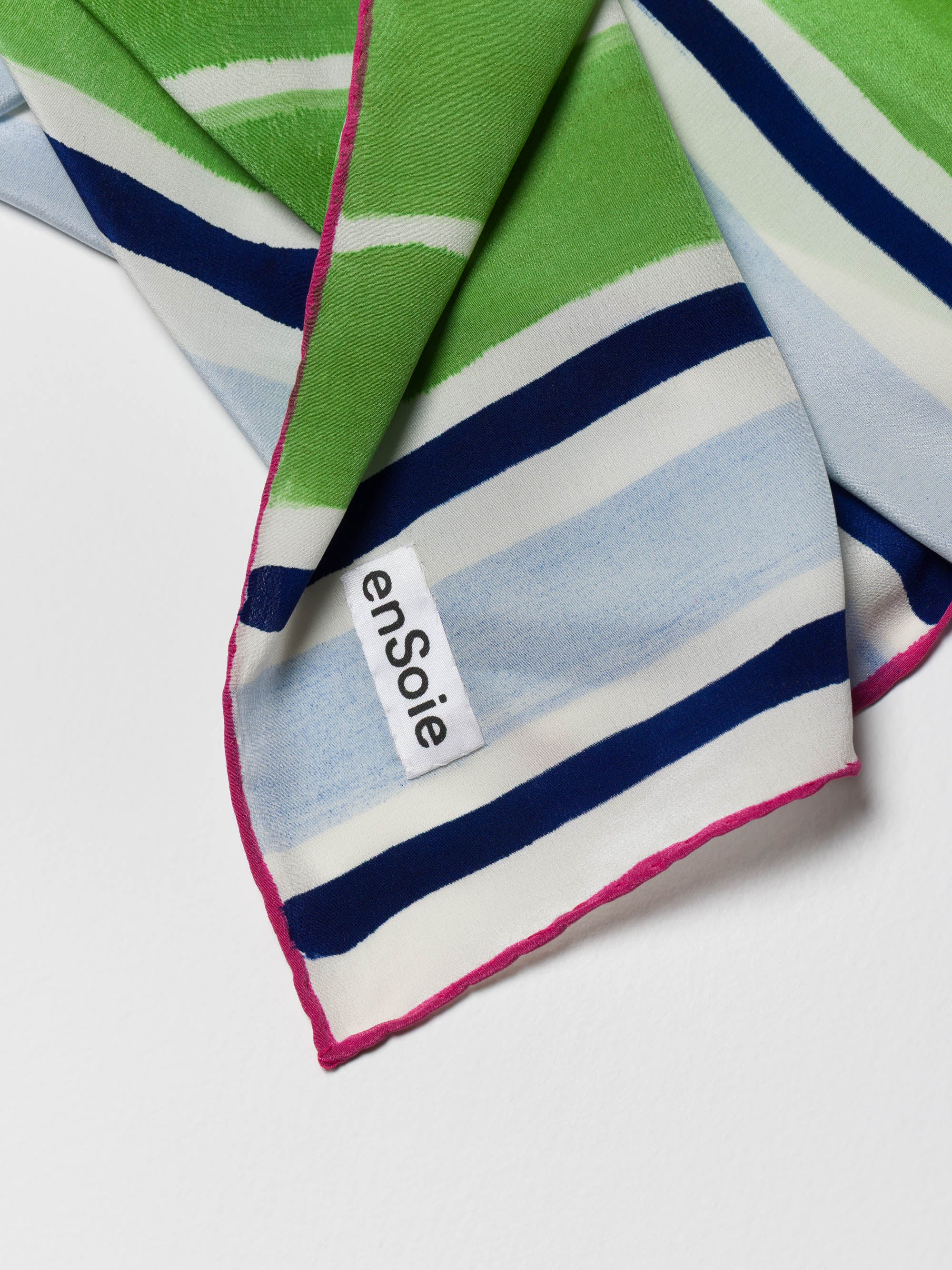 enSoie | Carré foulard 65 Silk, Handpainted stripe