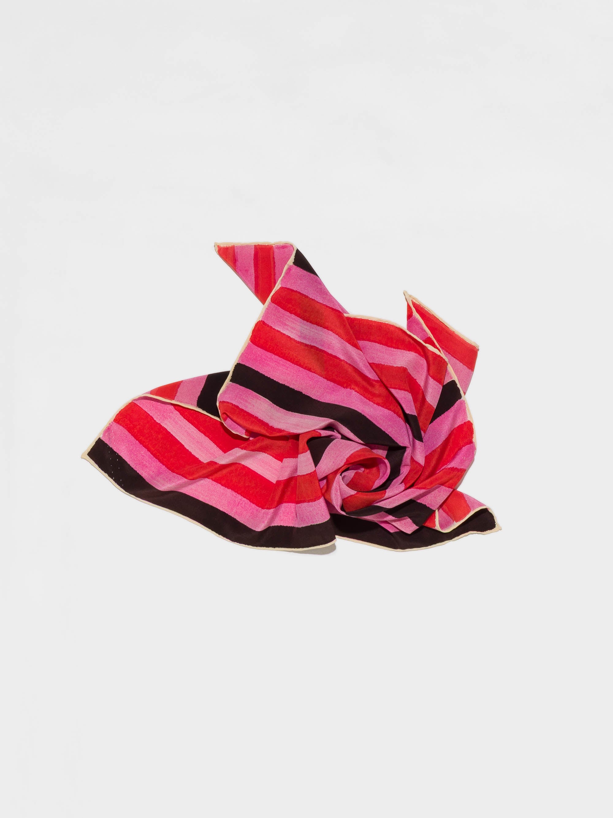 enSoie | Carré foulard 65 Silk, Handpainted stripe