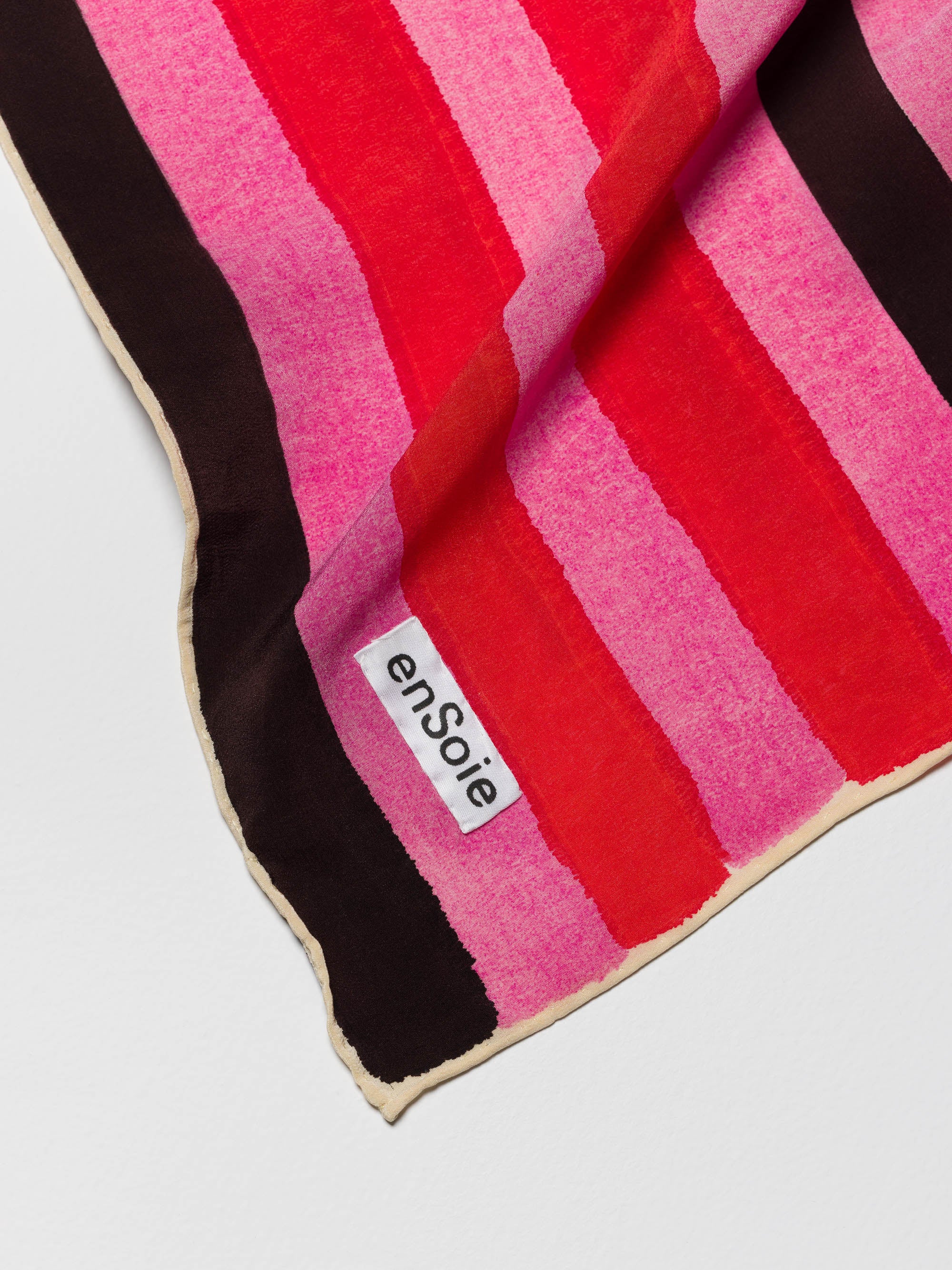 enSoie | Carré foulard 65 Silk, Handpainted stripe