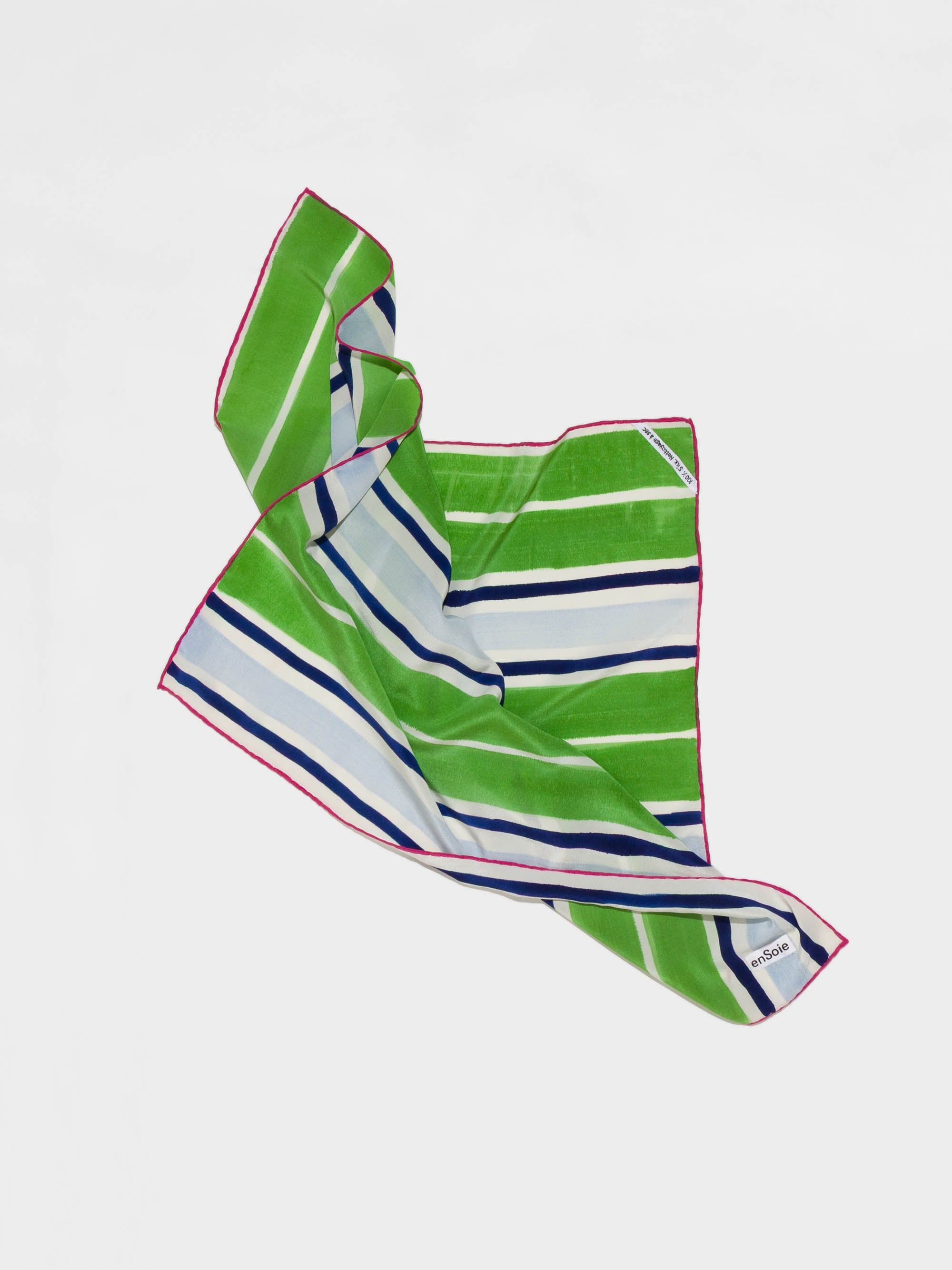 enSoie | Carré foulard 65 Silk, Handpainted stripe