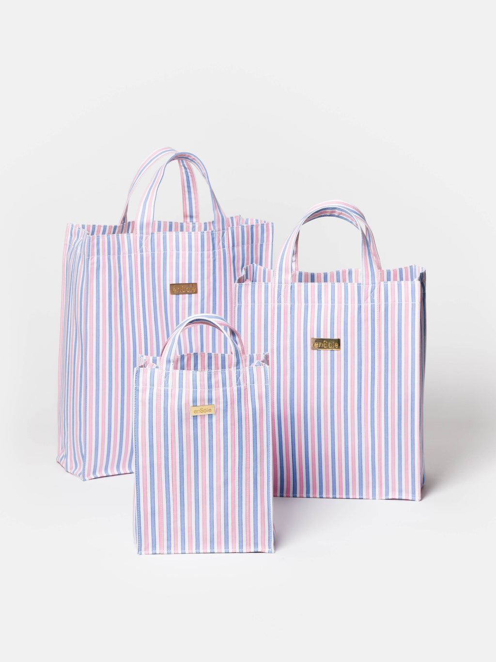 enSoie | Cabas Bag – Cotton canvas – Oxford Stripes