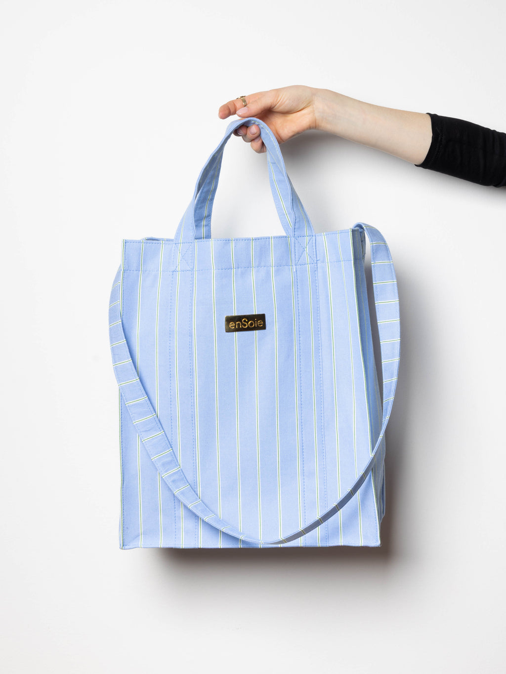 enSoie | Cabas Bag – Cotton canvas – Oxford Stripes