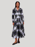 enSoie | Delphine Doupion Dress woodpecker check